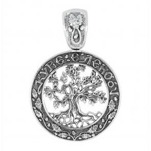 Подвеска из черненого серебра Иордань Б-П-301 Мамвр дуб.Божеств чудо фото